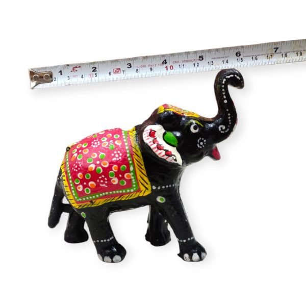 Rajasthani Acrylic Handcraft Elephant Statue set of 2 for Decoration (6 inch) - Image 3