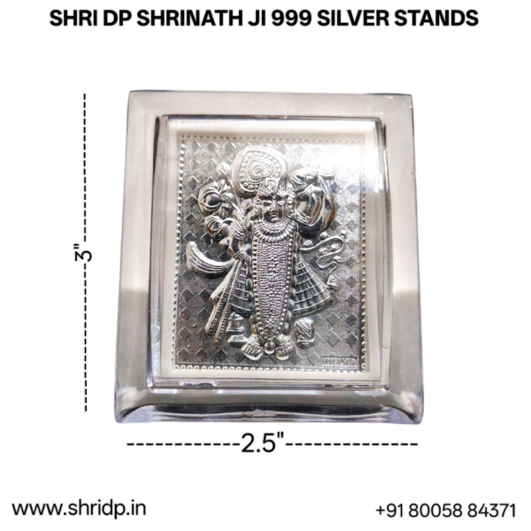 999 Pure Silver Shrinath ji Stand -  Pure & Elegant Gift of Blessings - Image 2