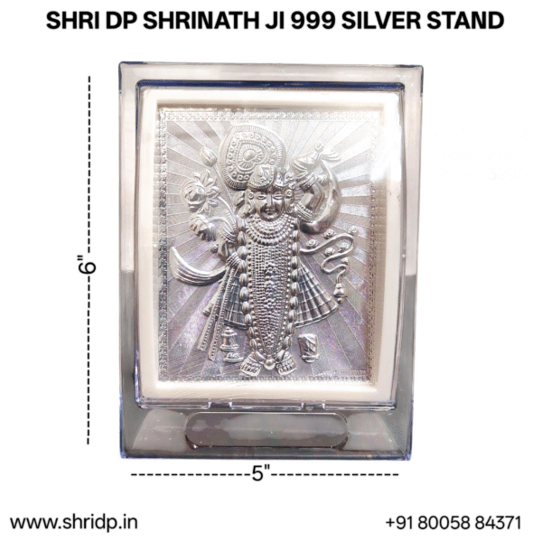 999 Pure Silver Shrinath ji Stand -  Pure & Elegant Gift of Blessings - Image 4