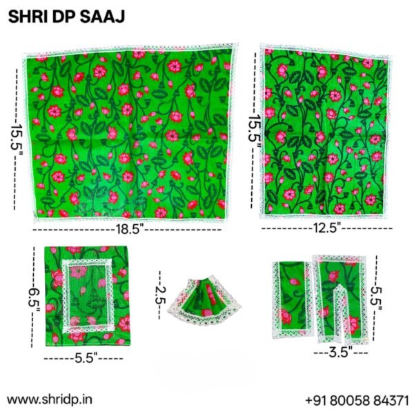 Exclusive Shrinath ji / Laddu Gopal ji Saaj (Pichwai & Vastra Set) - 5 Pattern - Image 2