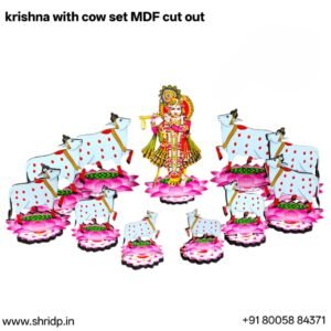 Krishna and cows mdf cut out