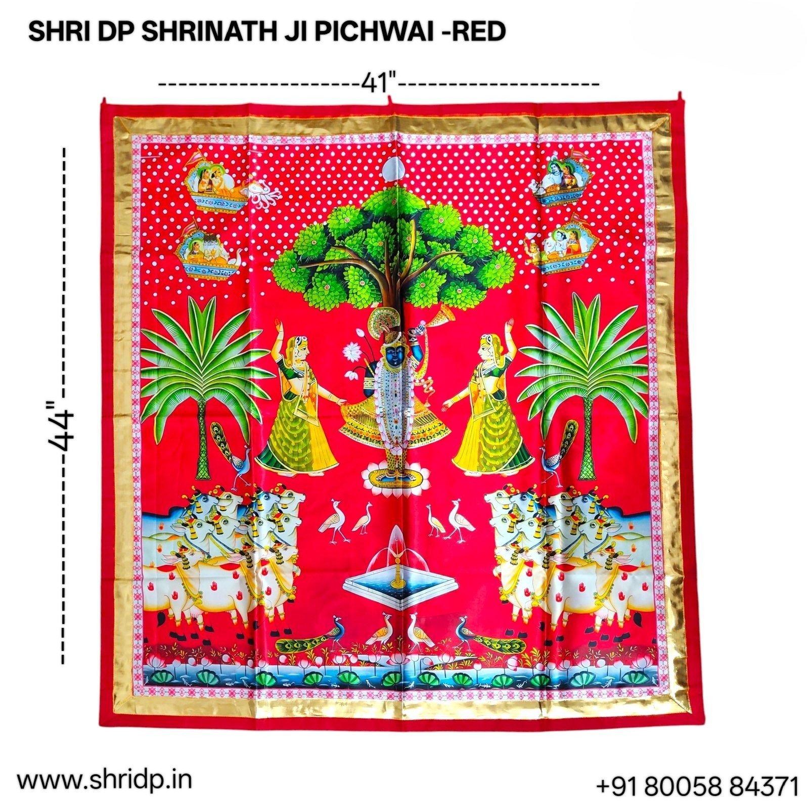 Red Shri nath ji pichwai