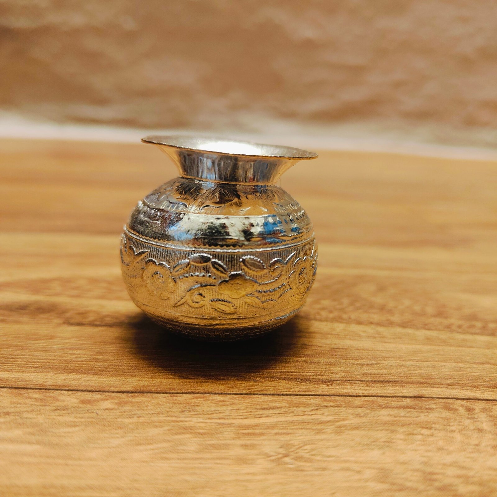 Beautiful Silver Plated Matki / Handi / Kalash - 1.5 inch 3 Beautiful Silver Plated Matki / Handi / Kalash - 1.5 inch - Image 3