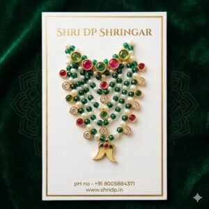 Wagh Nakh Green and White Moti Mala ji